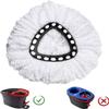 4 Pack Mop Heads Replacement Compatible with O-Ceda EasyWring Spin Mop, Microfiber Spin Mop Refill Easy Cleaning Mop Head Replacement for Floor Cleaning Deep Cleaning for Home Office view 3