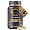 Fenugreek Capsules |180 Vegan Capsules | 3200mg - 50% Saponins | High Strength Fenugreek Powder | Easy to Swallow | by Clearwave Health view 1