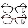 SIKAITE 2 Pack Unisex Rectangular Progressive Multifocal Computer Reading Glasses Blue Light Blocking Readers Eyeglasses for Men Women (black and leopard, 1.5, multiplier_x) view 3