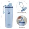 BOTTLE BOTTLE Stainless Steel Protein Shaker Bottle with Handle for Men and Women 770ml(26oz) Insulated Metal Gym Water Bottles for Protein Powder(blue) view 3