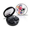 Contact Case Personalized Contact Box Travel Kit Portable Contact Case with Mirror Tweezers Remover Tool Solution Bottle (Flowers and skeletons) view 2