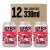 Hip Pop Living Soda, Low Calorie, 100% Natural, Vegan, Pink Grapefruit, 12 x 330 ml view 1