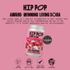 Hip Pop Living Soda, Low Calorie, 100% Natural, Vegan, Pink Grapefruit, 12 x 330 ml view 3