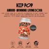 Hip Pop Living Soda, Low Calorie, 100% Natural, Vegan, Tropical Peach Flavour, 12 x 330 ml view 3
