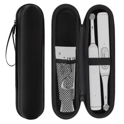 Linkidea Large Electric Toothbrush and Toothpaste Travel Case, Hard Shell Dual Powered Brushes Bag with Toothpaste Storage, Compatible with Oral-B, Spinbrush Pro, Philips Sonicare