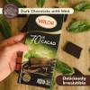 Valor Dark Chocolate Bar - 70% Dark Chocolate with Mint, Deliciously Smooth Dark Chocolate Bars made with Fine Cacao, Gluten Free, Crafted by Master Chocolatier, Box 17 100g Bars view 4