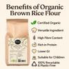 Organic Brown Rice Flour 1kg - GMO & Gluten Free Wholegrain Rice Flour from Europe view 3