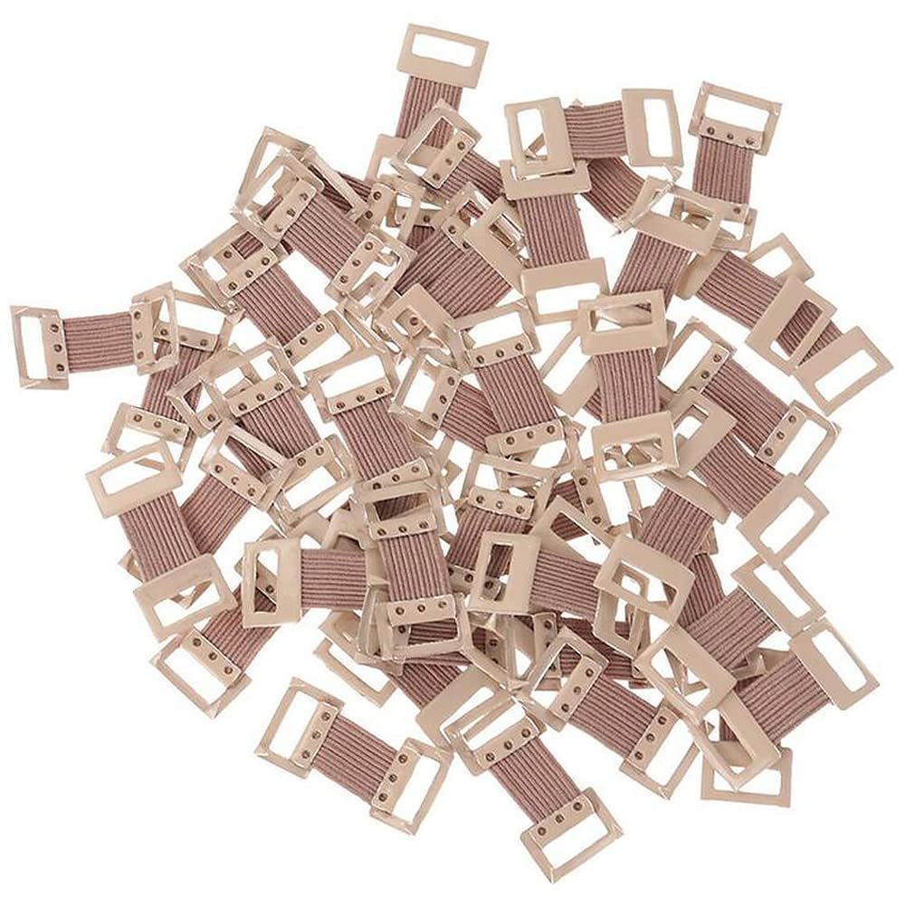 120 PCS Bandage Clips, Elastic Bandage Clips Stretch Metal Clasps for Various Types Bandages, Replaceable Wrap Fastener Clips, Latex-Free (Coffee)