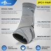 ABIRAM Foot Sleeve (Pair) with Compression Wrap, Ankle Brace For Arch, Ankle Support, Football, Basketball, Volleyball, Running view 3