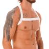Agoky Men's Nylon Stretchy Shoulder Support Brace Body Chest Harness Costumes Muscle Tank Top White A One Size view 4