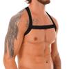 Agoky Men's Nylon Stretchy Shoulder Support Brace Body Chest Harness Costumes Muscle Tank Top Black A One Size view 3