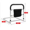 CTVR Stainless steel Bed Rail, Elderly Standing Bar Handle Bedrail, Stability Grab Bar with Storage Pocket, for Seniors, Adults view 2