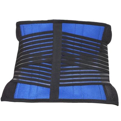 Plus Size Decompression Waist Trainer Lower Back Brace Lumbar Support Belts For Man & Woman For Chronic Pain Sciatica Spasms Nerve And Herniated (Color : Blue black, Size : XXXXXL/XXXXX-Large)