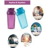 GAISHION Shaker Bottle 16-Ounce 400ML Non-BPA plastic Blue+Purple 2PCS | Protein Shakes, Shaker-Bottle, with Whisk Balls view 4
