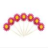 50 Pcs Sunflower Cupcake Topper, Flower Cake Topper, Fruit Picks, Party Cupcake Topper For Birthday Party Wedding Baby Shower Decoration Supplies (Rose Red) view 1