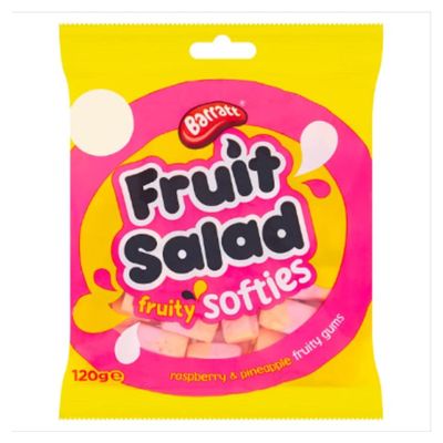 Barratt Fruit Salad Softies 120g x 12 Packs | Fruity Chewy Sweets | Iconic Retro Flavours | Perfect for Sharing, Lunchboxes & Snacking | Halal-Friendly
