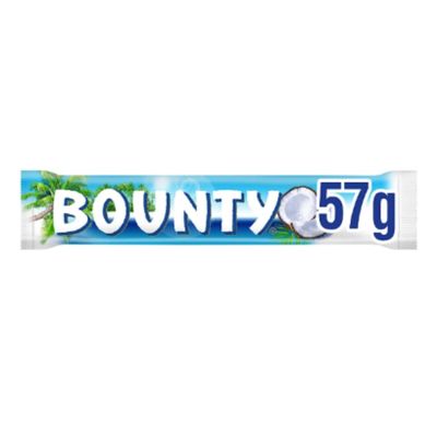Bounty Coconut Milk Chocolate Bar 57g x 24 Pack | Creamy Milk Chocolate with Moist Coconut Centre