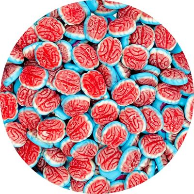 Halloween Sweets by Happy Candy Scary Trick or Treat Sweets (Jelly Filled Gooey Brains, 400 Grams)