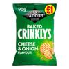 Jacob's Baked Crinklys Cheese & Onion Snacks 90g x Case of 15 view 1