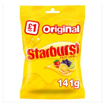 Starburst Original Fruit Chews Sweets Treat Bag 141g x Case of 12