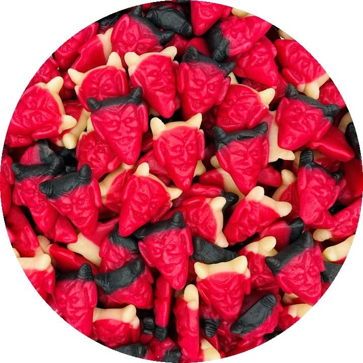 Halloween Sweets by Happy Candy Scary Trick or Treat Sweets (Devil Heads, 200 Grams)