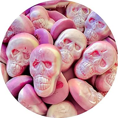 Halloween Sweets by Happy Candy Scary Trick or Treat Sweets (Jelly Filled Skulls, 600 Grams)