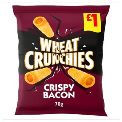 Wheat Crunchies Bacon Crisps 70g, x Case of 16