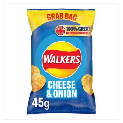 Walkers Cheese & Onion Crisps 45g x Case of 32
