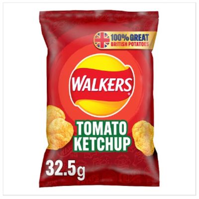 Walkers Tomato Ketchup Crisps 32.5g x Case of 32