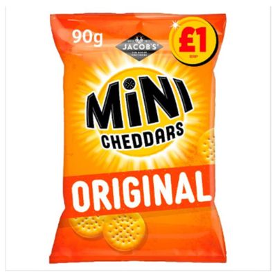 Jacob's Mini Cheddars Original Snacks 90g x Case of 15