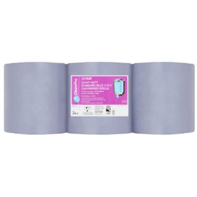 CleanPro Heavy Duty Standard Blue 2 Ply 6 Centrefeed Rolls x Case of 1