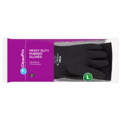 London Grocery CleanPro Heavy Duty Rubber Gloves Large 5 Pairs x Case of 12