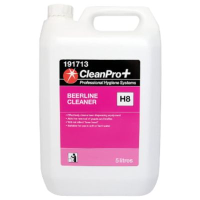 CleanPro+ Beerline Cleaner H8 5 Litres x 2  Professional Beer Line & Cellar Cleaning Solution  Removes Yeast, Protein & Beer Stone  Ideal for Pubs, Bars & Breweries