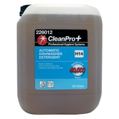 CleanPro+ Automatic Dishwasher Detergent H14 10 Litres Professional Machine Dishwashing Liquid Heavy-Duty Grease & Stain Removal Catering & Commercial Use