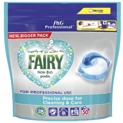 Fairy Non-Bio Pods Washing Liquid Capsules  100 Washes | Convenient Pre-Measured Laundry Pods for Sensitive Skin & Tough Stains