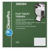 CleanPro Flat Toilet Tissues White 2 Ply 36 Packs 240 Sheets x Case of 1 view 1