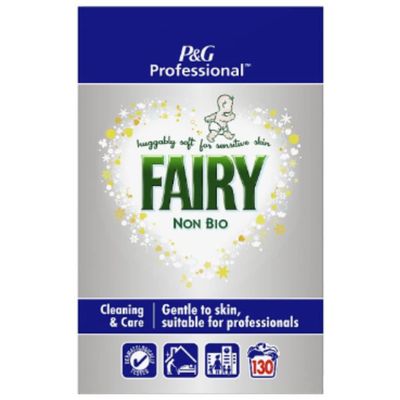 Fairy Non-Bio Powder Detergent  8.45Kg, 130 Washes | Gentle on Skin, Tough on Stains | Large Laundry Pack for Home & Family Use