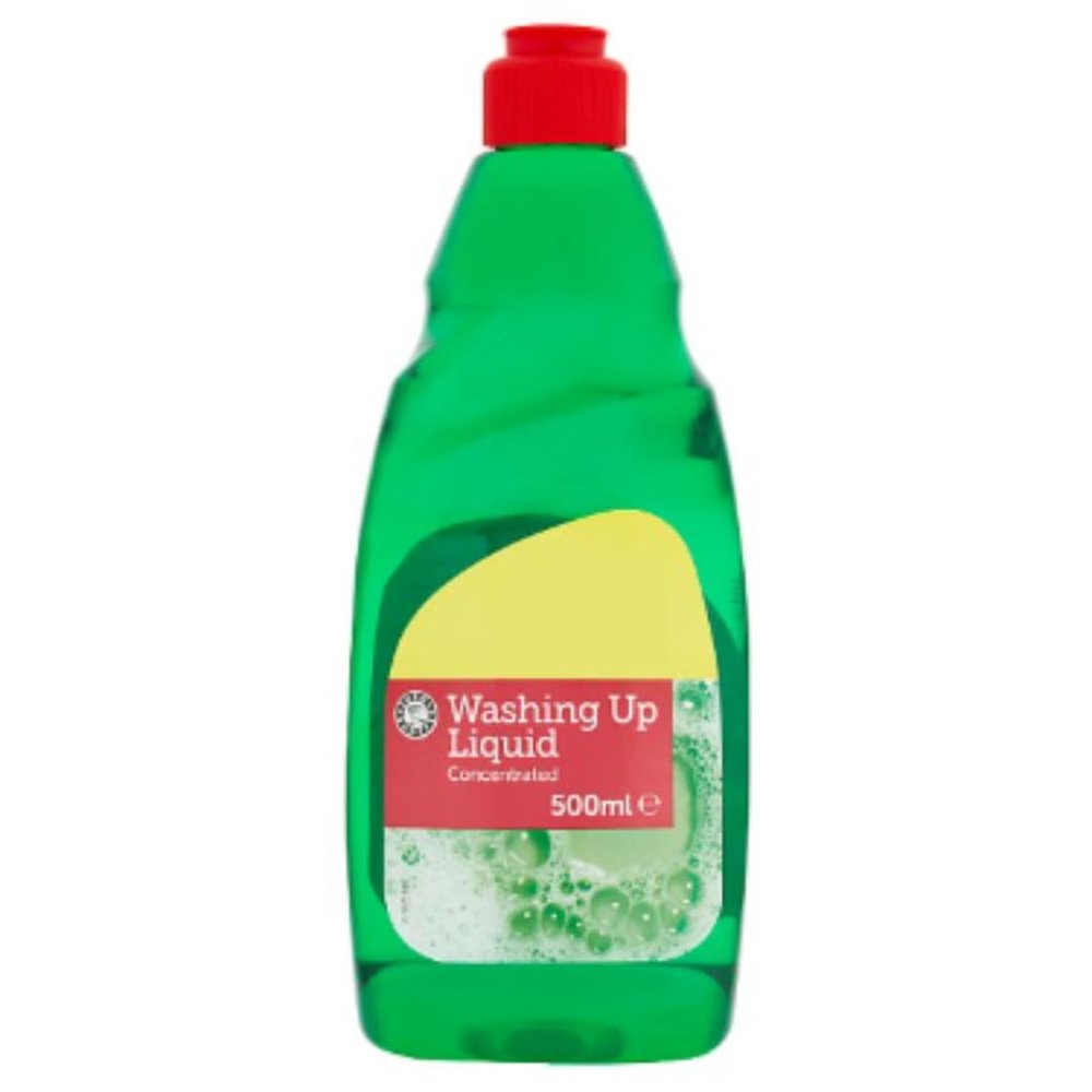 Euro Shopper Washing Up Liquid Concentrated 500ml x 8 Pack  Powerful Grease Cutting Dish Soap  Fresh Clean Scent  Great Value Bulk Case