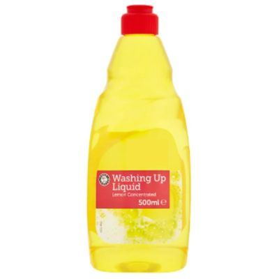 Euro Shopper Lemon Washing Up Liquid Concentrated 500ml x 8 Pack  Powerful Grease Cutting Dish Soap  Fresh Citrus Scent  Great Value Bulk Case