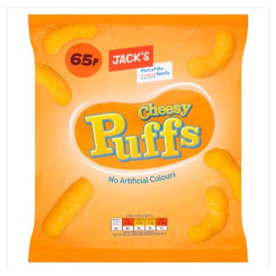 Jack's Cheesy Puffs 70g x Case of 16