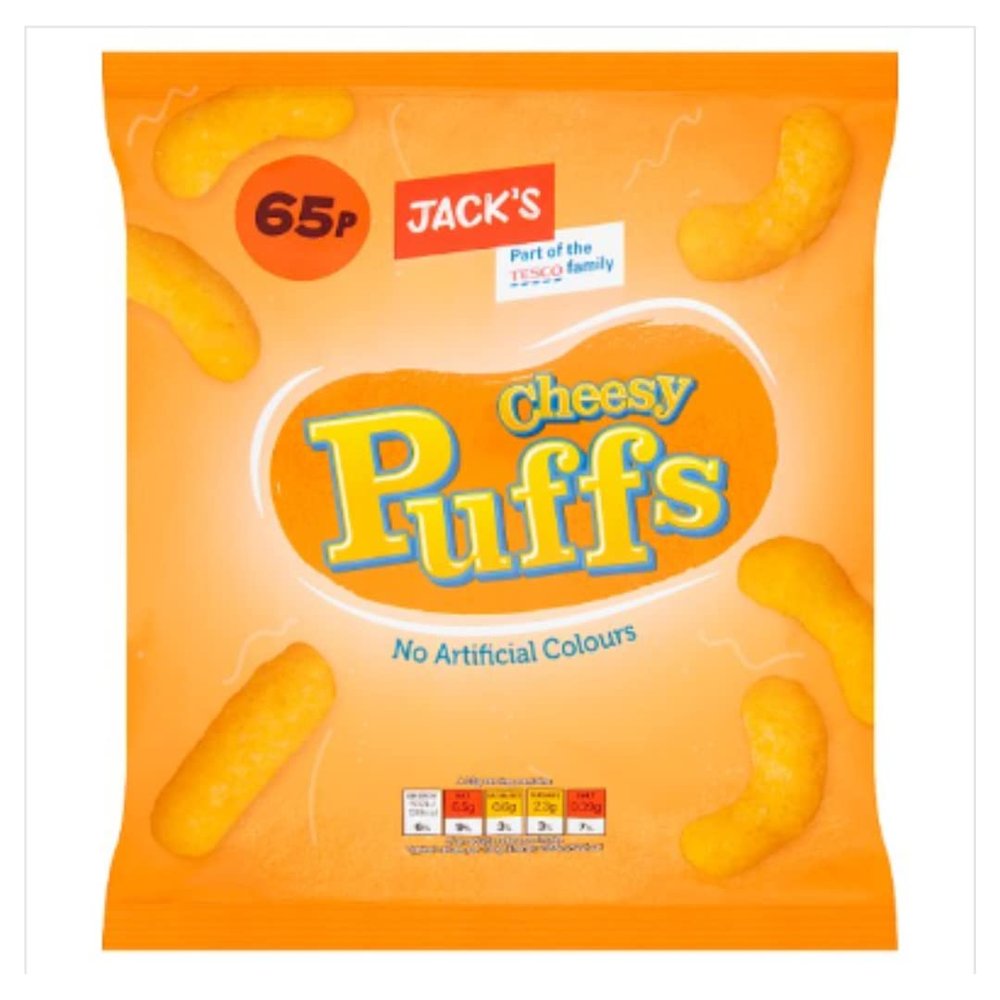 Jack's Cheesy Puffs 70g x Case of 16