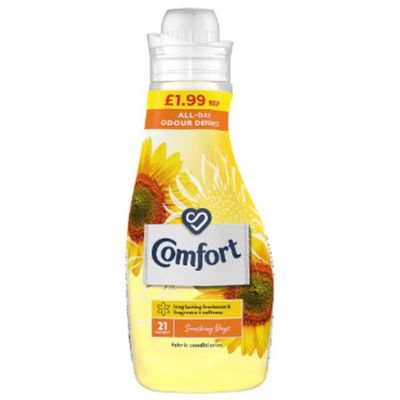 Comfort Sunshiny Days Fabric Conditioner 21 Wash 750ml x Case of 8  Long-Lasting Freshness & Softness | Bulk Family Pack