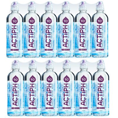 Alkaline Ionized Spring Water pH9+ (12x 600ml) Purified with Electrolytes Clean and Smooth Taste ACTIPH Water(12x 600ml)