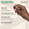 Nutriburst 300mg Ashwagandha + Vitamin B5 & Iodine - Herbal Adaptogen Reduce Tiredness & Fatigue, Supports Mental Performance - Vegan, Sugar Free Supplement - 60 Gummies - 1 Month Supply view 2