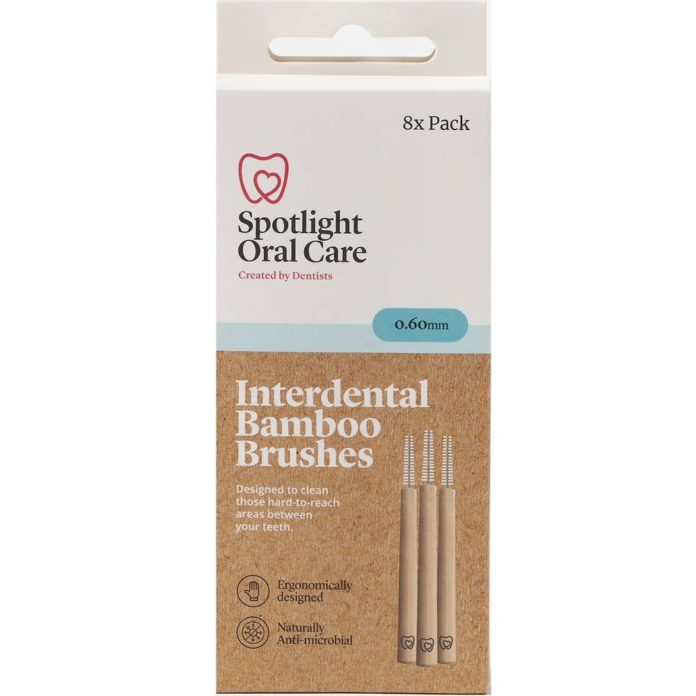 Spotlight Oral Care 8 Interdental Bamboo Brushes - 0.6mm - Pack of 2