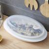 Alipis Microwave Oven Steamer Fish Holder Large Capacity Food-grade Pp Steaming Plate with Lid for Kitchen Cooking Dumplings and Buns view 2