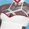 Aiihoo Women's Sexy Nurse Uniform Naughty Doctor Costume Halloween Cosplay Lingerie Set Nightwear White D M view 4