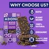 ADONIS Keto Crackers  Mediterranean Style (10 x 60g) | Vegan & Keto-Friendly | 100% Natural Keto Snacks | Sugar Free, Palm Oil Free (Black Pepper & Sea Salt) view 4