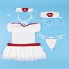 Aiihoo Women's Sexy Nurse Uniform Naughty Doctor Costume Halloween Cosplay Lingerie Set Nightwear White D S view 3