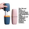 2 x His and Hers Toothbrush and Toothpaste Travel Case Holder | Pink and Blue Portable Protective Carry Container for tooth brushes and Toothpaste Tube | Travel Accessories view 4